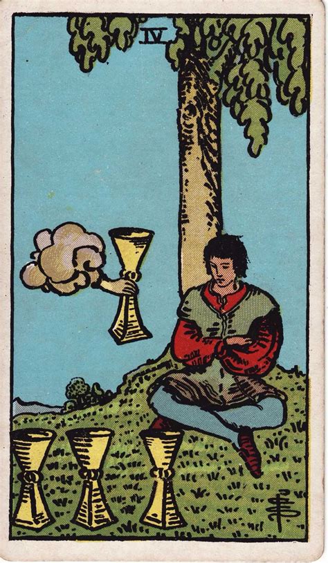 Carta Del Tarot Cuatro de Copas