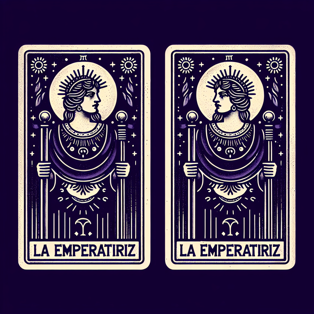 Invertida-vertical-La Emperatriz Tarot carta AI-Generated Art