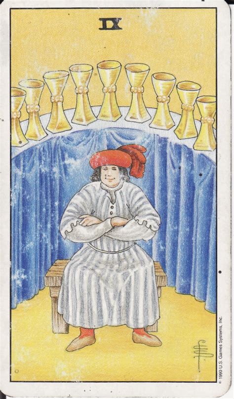 Carta Del Tarot Nueve de Copas