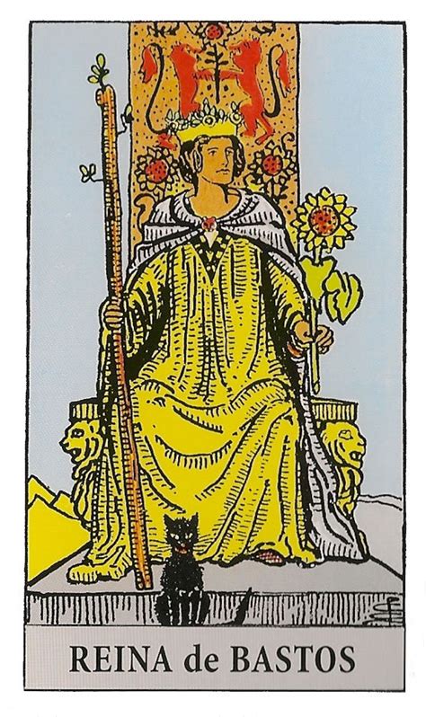 Carta Del Tarot Reina de Bastos